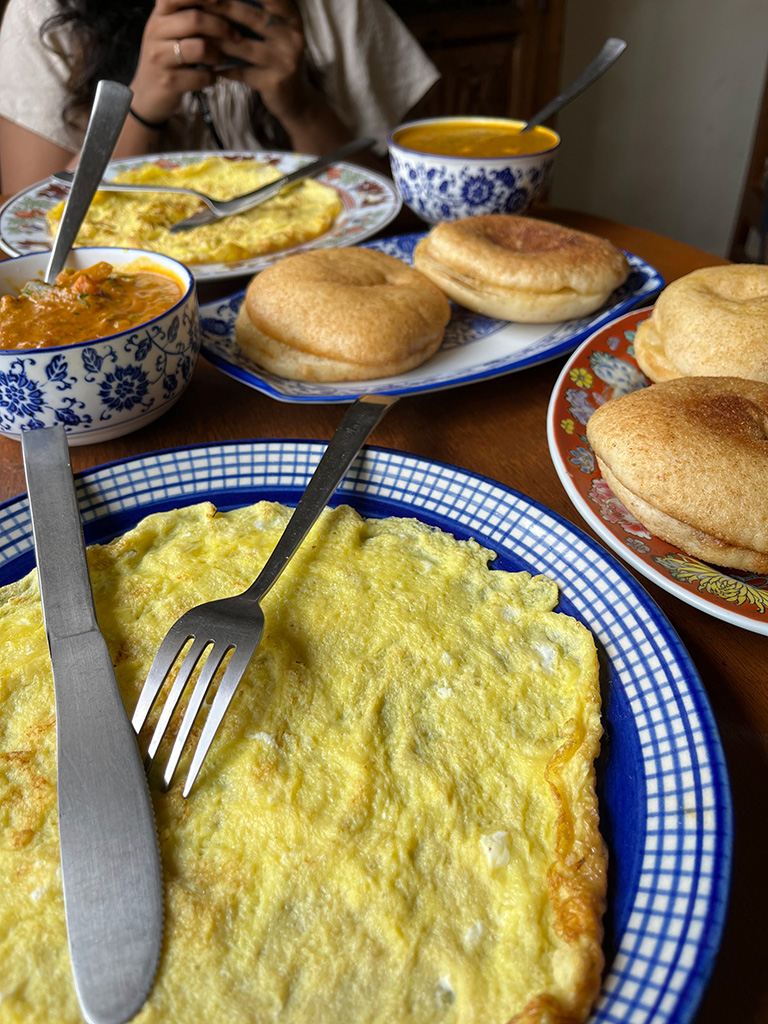 lunch menu - fish and some Goan buns