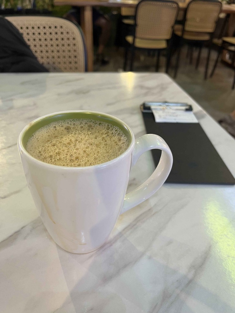 Teh Tarik tea in a white mug