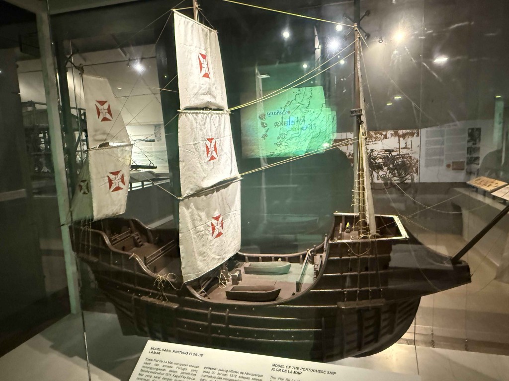 Portuguese ship model in museum