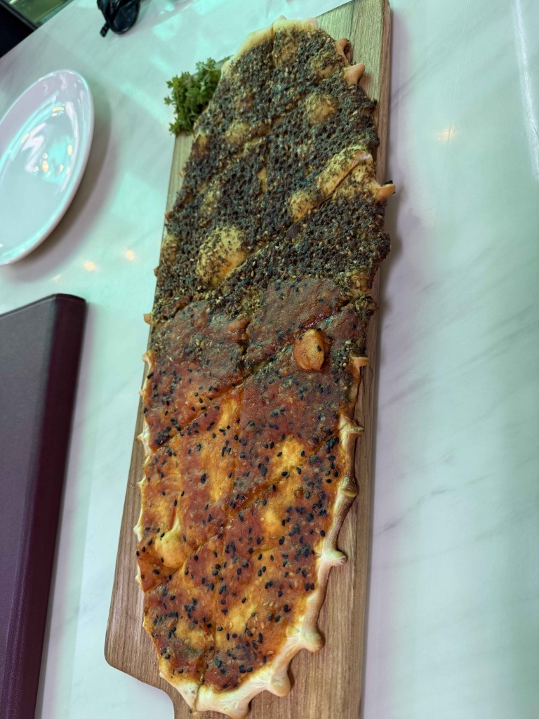 Turkish Pide at the restaurant near my hotel