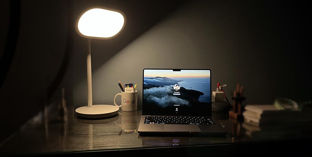 My home desk setup when I first started at Google